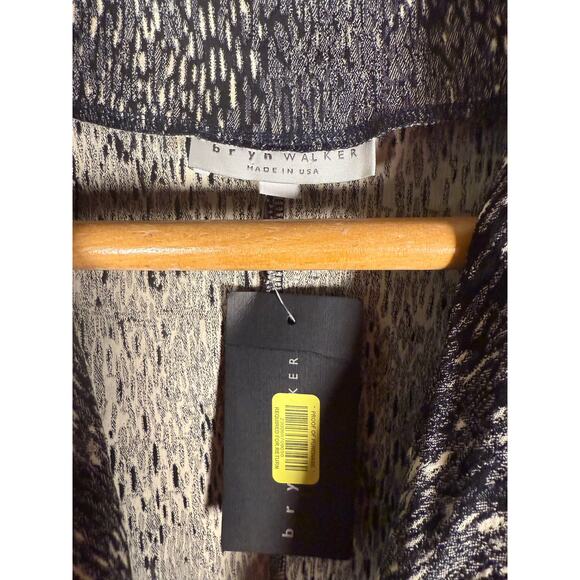 Bryn Walker Amsterdam Long Jacket Gray Black Italian Fabric Made in USA NWT - Picture 9 of 10